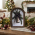 Christmas Bell Arch-Top Framed Canvas Art, 6" x 8" - The Primitive Pineapple Collection
