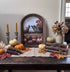 Handcrafted Retro 8" Arch Top Autumn Pumpkin Farmhouse Framed Art - The Primitive Pineapple Collection