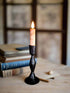 Primitive Handcrafted Grungy 4” Burnt Ivory Glow Taper w/Timer - The Primitive Pineapple Collection