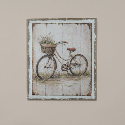 Primitive Ragon House 20" x 24" Spring Bike Wood Sign - The Primitive Pineapple Collection