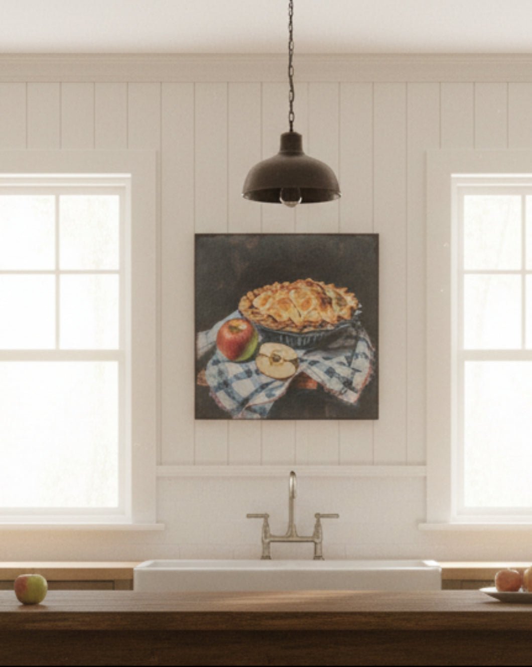 Primitive Ragon House 18" Americana Fresh Apple Pie Metal Print Sign