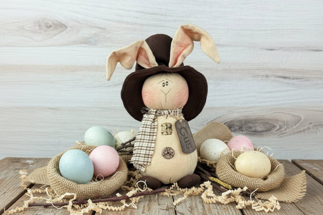 Primitive Easter Honey and Me Gus the Salvage Rabbit - The Primitive Pineapple Collection