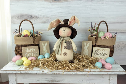Primitive Easter Honey and Me Gilbert the Salvage Rabbit - The Primitive Pineapple Collection