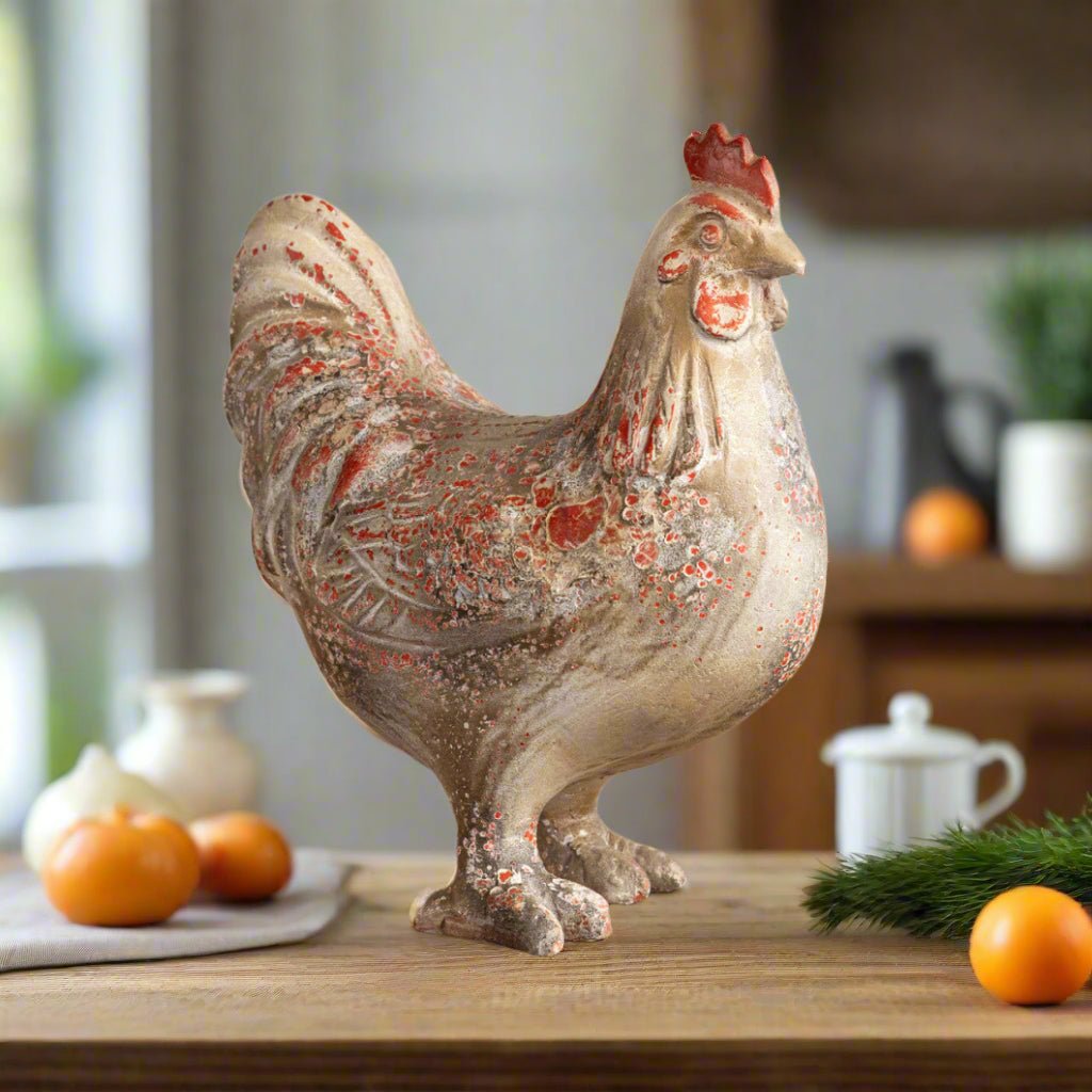 Primitive Ragon House Vintage Look 11" Speckled Red Hen Chicken - The Primitive Pineapple Collection