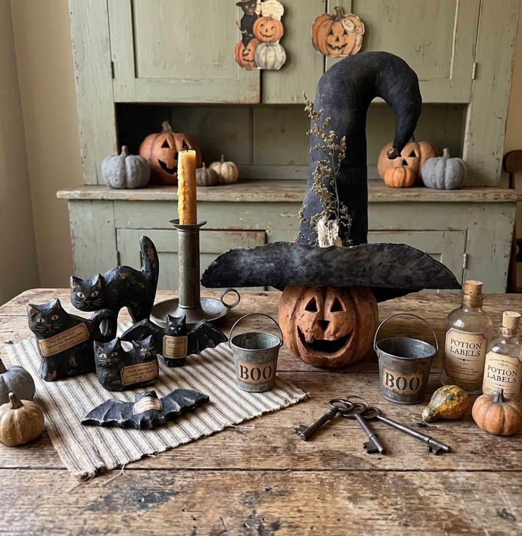 Ragon House Mache 5.5" Terra Cotta Big Mouth Pumpkin Jack O Lantern Halloween - The Primitive Pineapple Collection