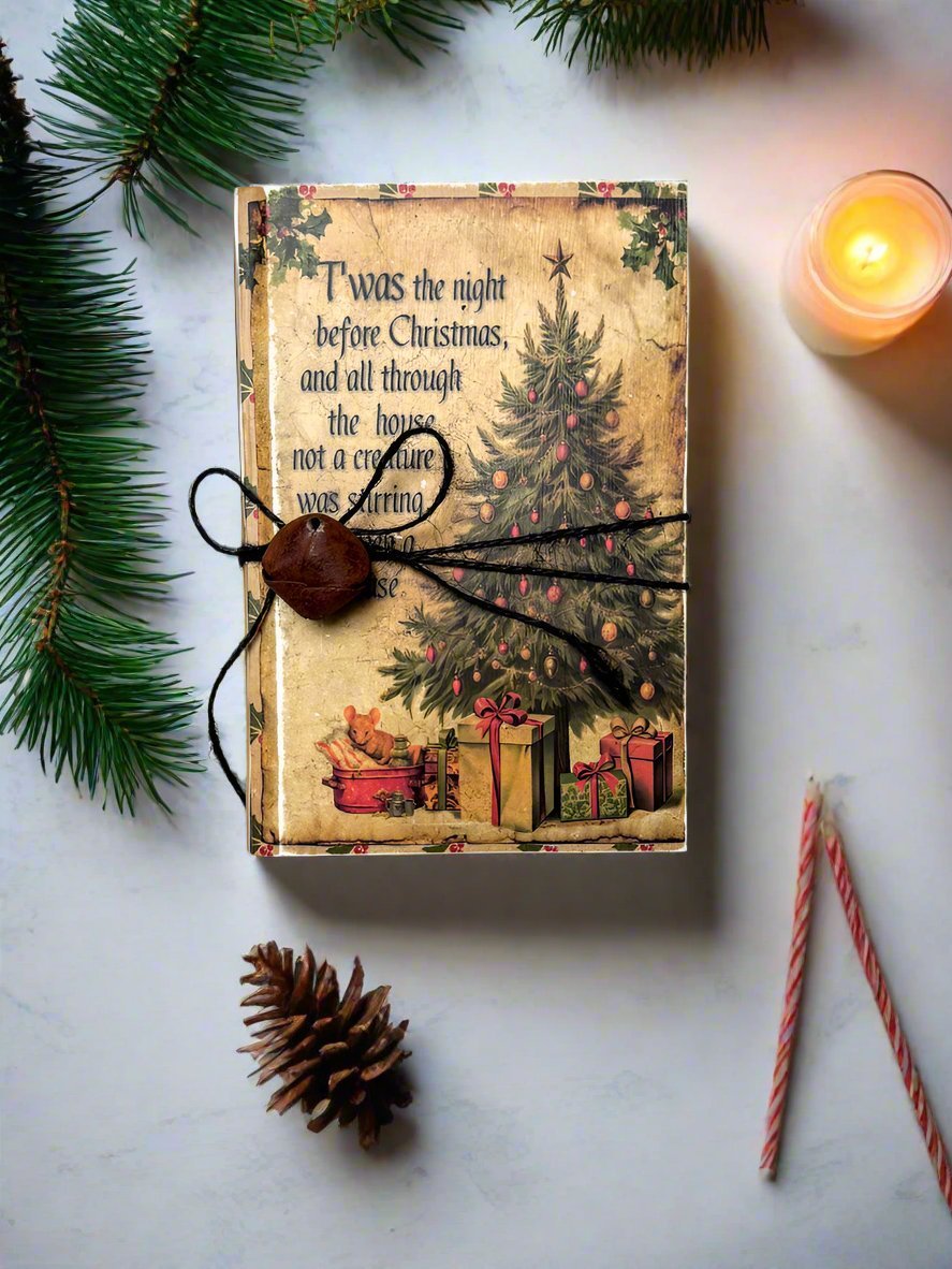 Handcrafted Vintage Look Christmas Twas Night Before Christmas Book - The Primitive Pineapple Collection