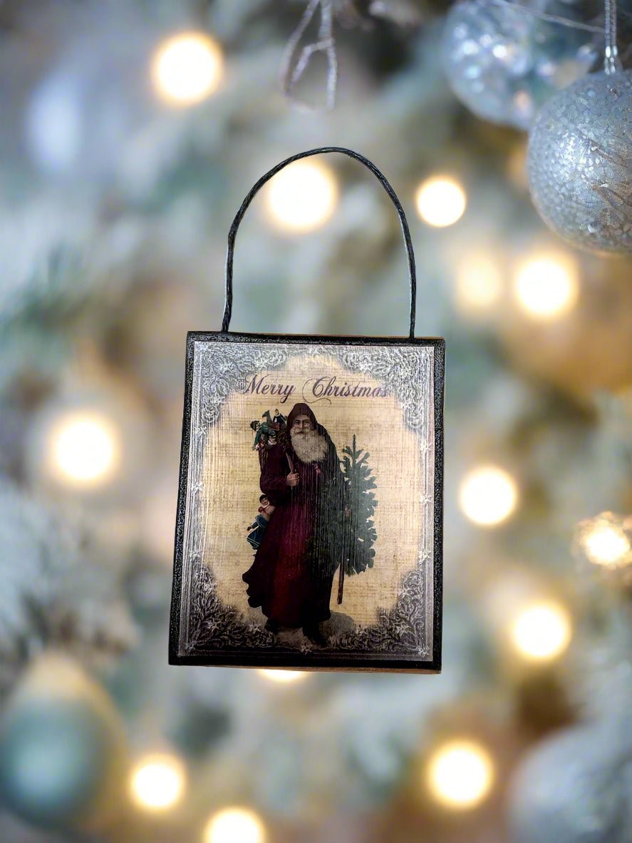 Primitive Christmas Handcrafted Belsnickle Santa Ornament - The Primitive Pineapple Collection