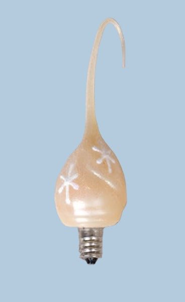 Christmas Warm Shimmer Snowflake Primitive/Farmhouse 4 w Silicone Light Bulb - The Primitive Pineapple Collection