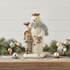 Primitive Vintage Look Christmas 7.5" Resin Snowman w/Child Figurine 2 Styles - The Primitive Pineapple Collection