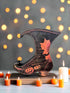 Primitive Handcrafted Halloween Chunky Wood Witch&