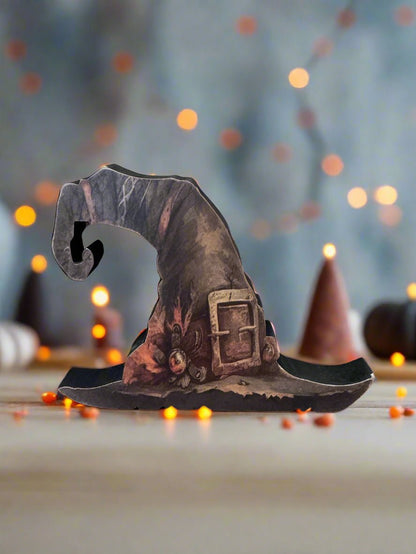 Primitive Handcrafted Halloween Chunky Wood Witch&