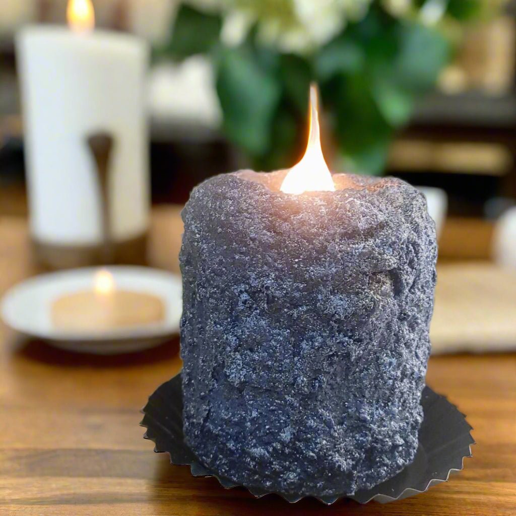 Primitive/Country Handcrafted Electric Hearth Candle Blueberry Cobbler 5" x 4&