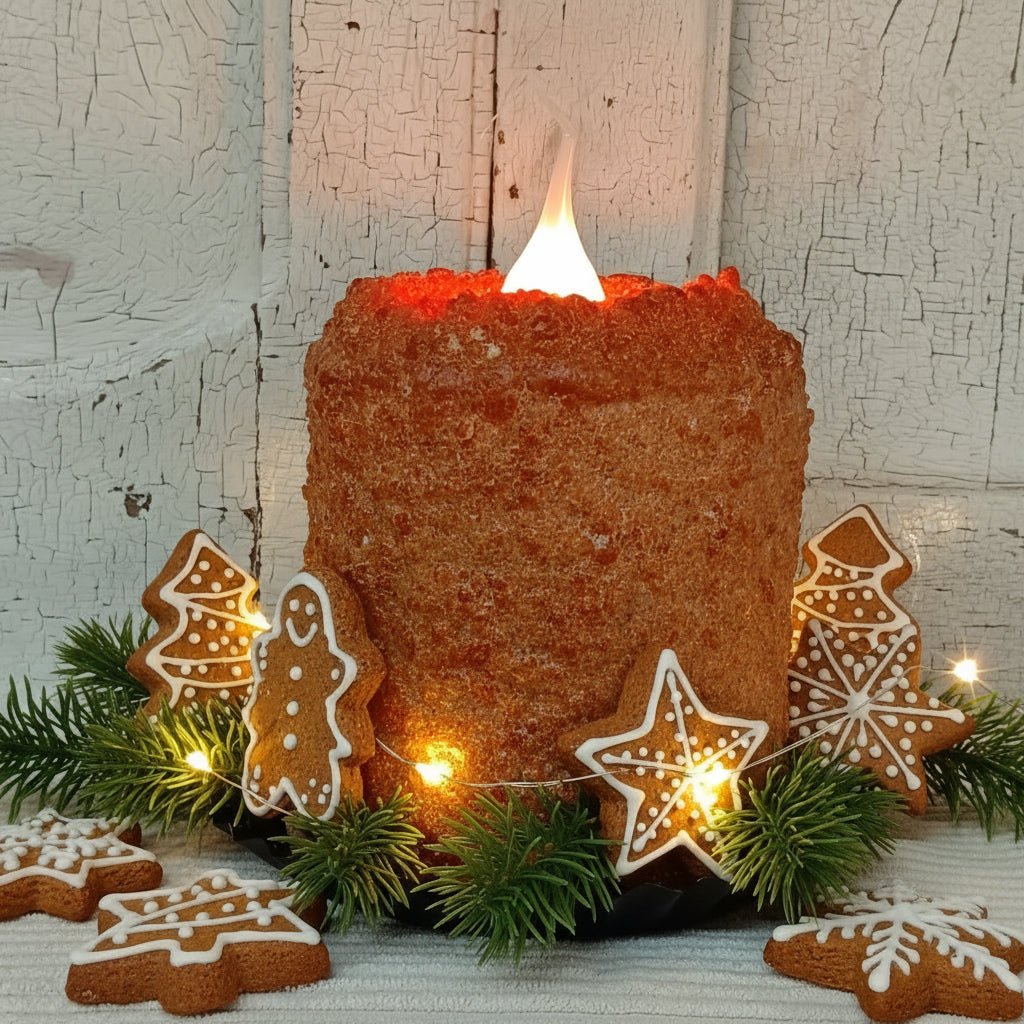 Primitive Country Handcrafted Electric Hearth Candle Pumpkin Crumb Cake Electric Candle - The Primitive Pineapple Collection