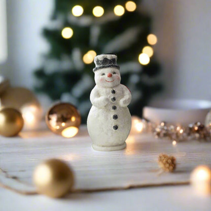 Primitive Ragon House Christmas 8&quot; Red Nose Snowman - The Primitive Pineapple Collection