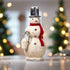 Ragon House 14" Primitive Snowman Figurine – Paper Mache Christmas Decor with Snowballs & Tinsel - The Primitive Pineapple Collection