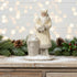 Ragon House Christmas 12” Cream and Gray Santa with Toy Bag Figurine - The Primitive Pineapple Collection