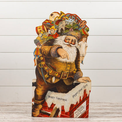 Ragon House Christmas 36" Santa in Chimney Dummy Board - The Primitive Pineapple Collection