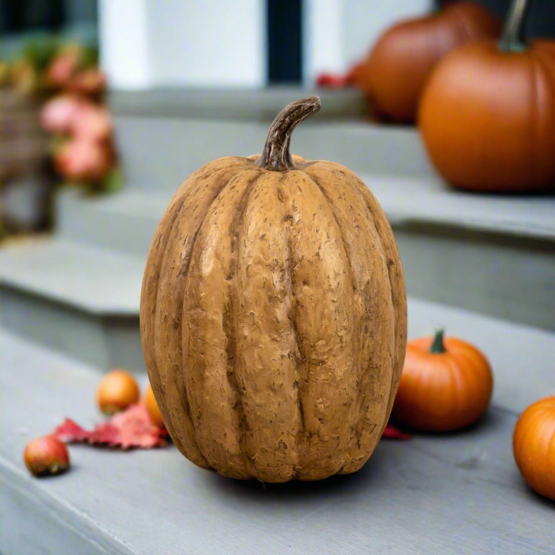 Ragon House Halloween Fall 14” Tall Beige Pumpkin - The Primitive Pineapple Collection