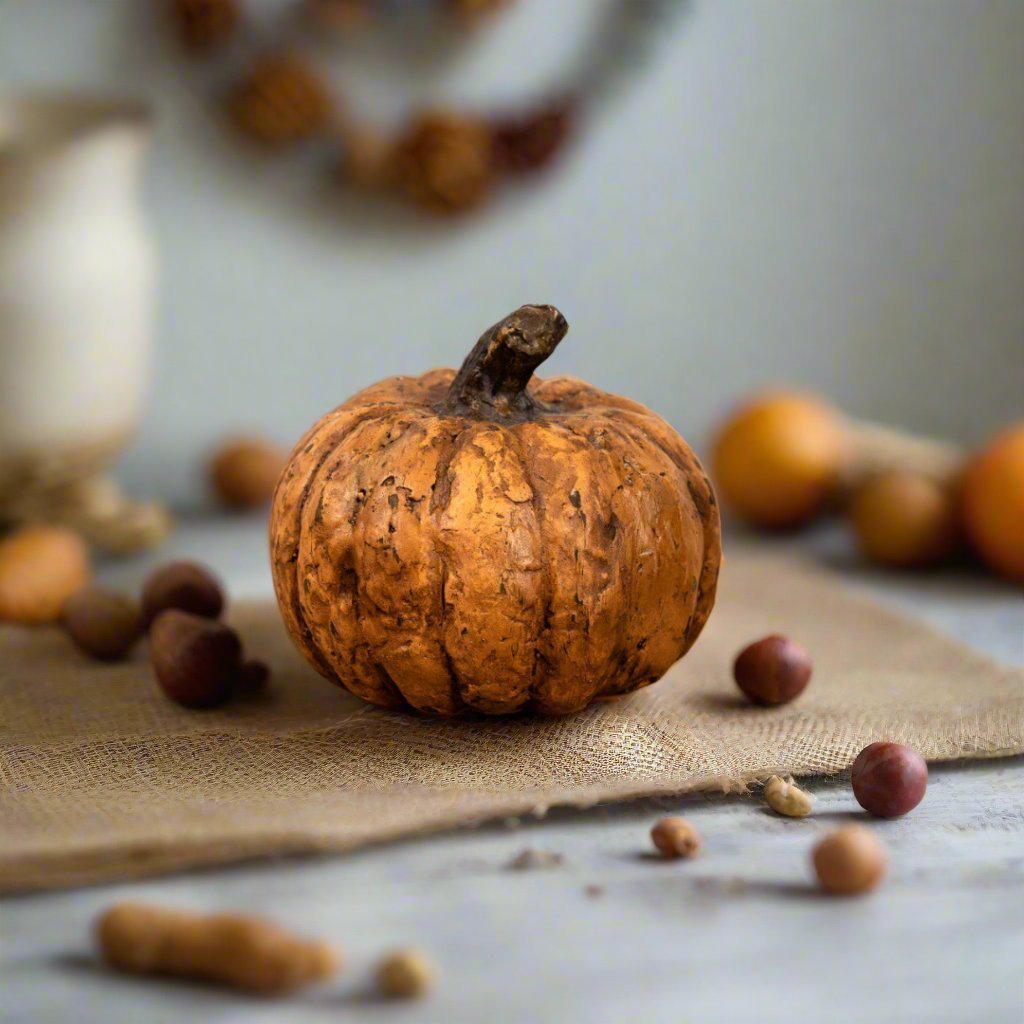 Ragon House Halloween Fall 2.75" Terra Cotta Short Pumpkin - The Primitive Pineapple Collection