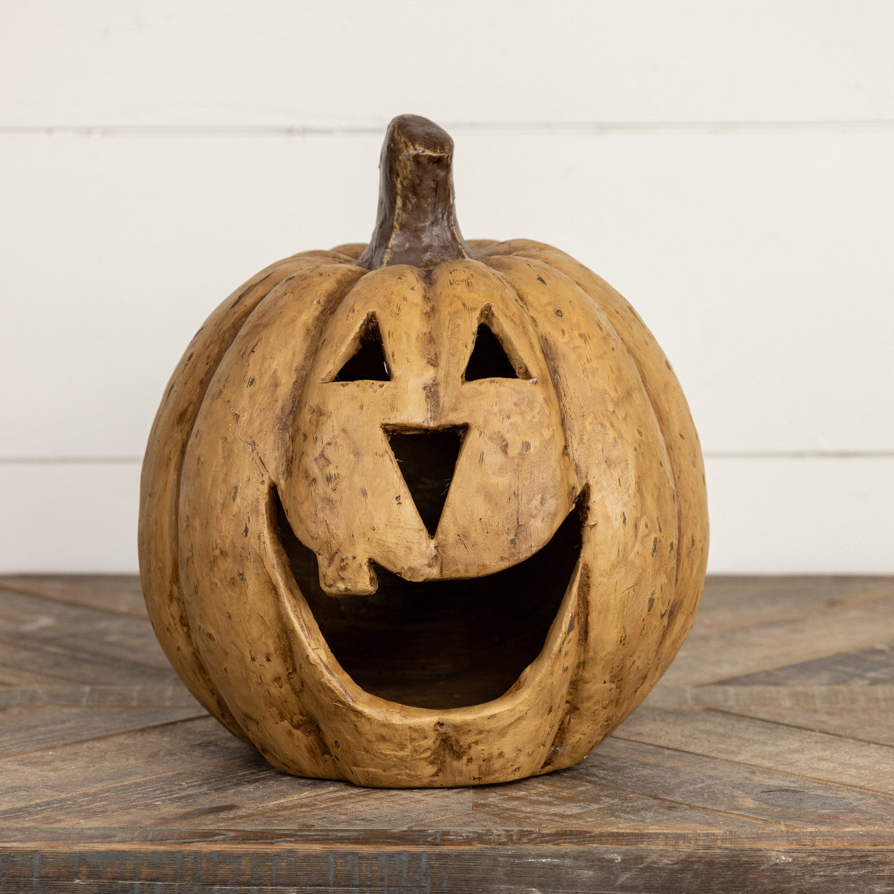 Halloween Ragon House Collectable 11” Beige Big Mouth Pumpkin Luminary