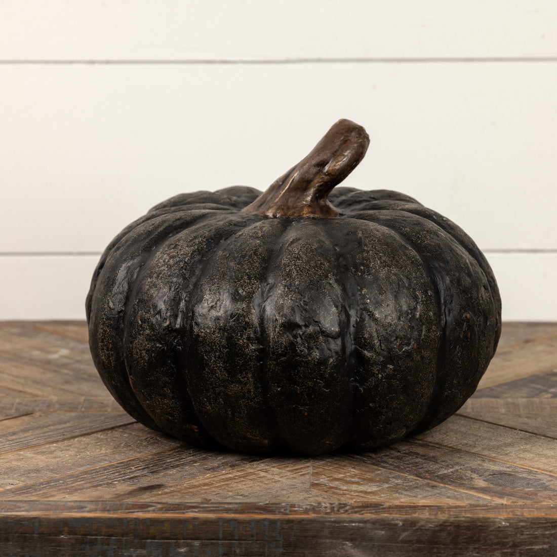 Ragon House Halloween Fall 12&quot;x9” Large Black Short Pumpkin