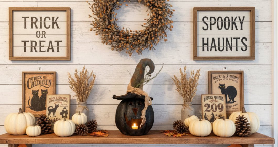 Ragon House Halloween Fall Collectable 11” Black Big Mouth Pumpkin Luminary - The Primitive Pineapple Collection