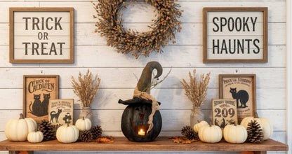 Ragon House Halloween Fall Collectable 11” Black Big Mouth Pumpkin Luminary - The Primitive Pineapple Collection