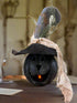 Ragon House Life Size 8" Black Big Mouth Pumpkin Jack O Lantern Halloween - The Primitive Pineapple Collection