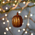 Halloween Ragon House 2.75" Orange Glitter Pumpkin Glass Ornament - The Primitive Pineapple Collection