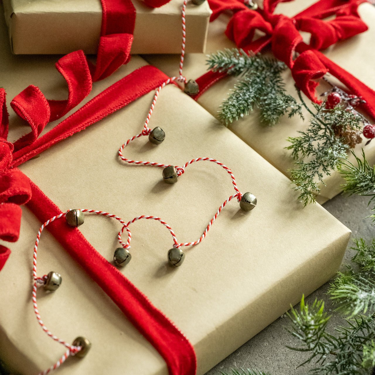 Ragon House Christmas 6 FT Antiqued Bell String Garland - The Primitive Pineapple Collection