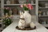 Primitive Ragon House Spring Easter 10.5" Cream Bunny Bunny w/ Grapevine Wreath - The Primitive Pineapple Collection
