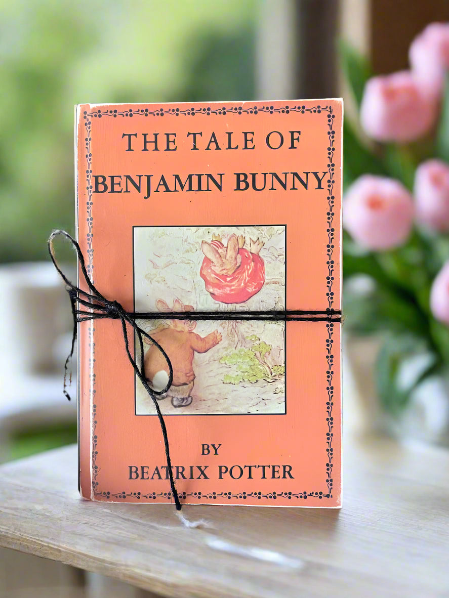 Spring Easter Handcrafted Vintage Look Orange Tale Of Benjamin Bunny Beatrix Potter Book