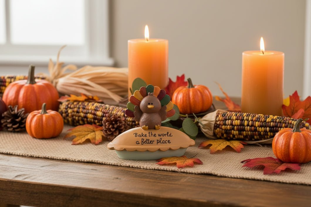 Blossom Bucket Fall Turkey Time Bake The World A Better Place Pie - The Primitive Pineapple Collection