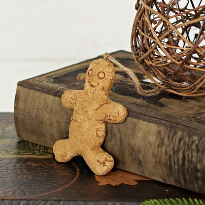 Primitive Christmas 3.75&quot; Gingerbread Man Cookie ornament - The Primitive Pineapple Collection