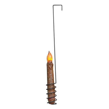 Primitive Black Wire Over-the-Door Taper Candle Holder, 12.5" - The Primitive Pineapple Collection