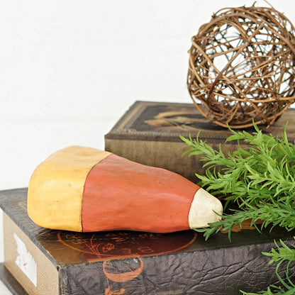 Primitive Rustic Halloween 6&quot; Candy Corn Shelf Sitter - The Primitive Pineapple Collection