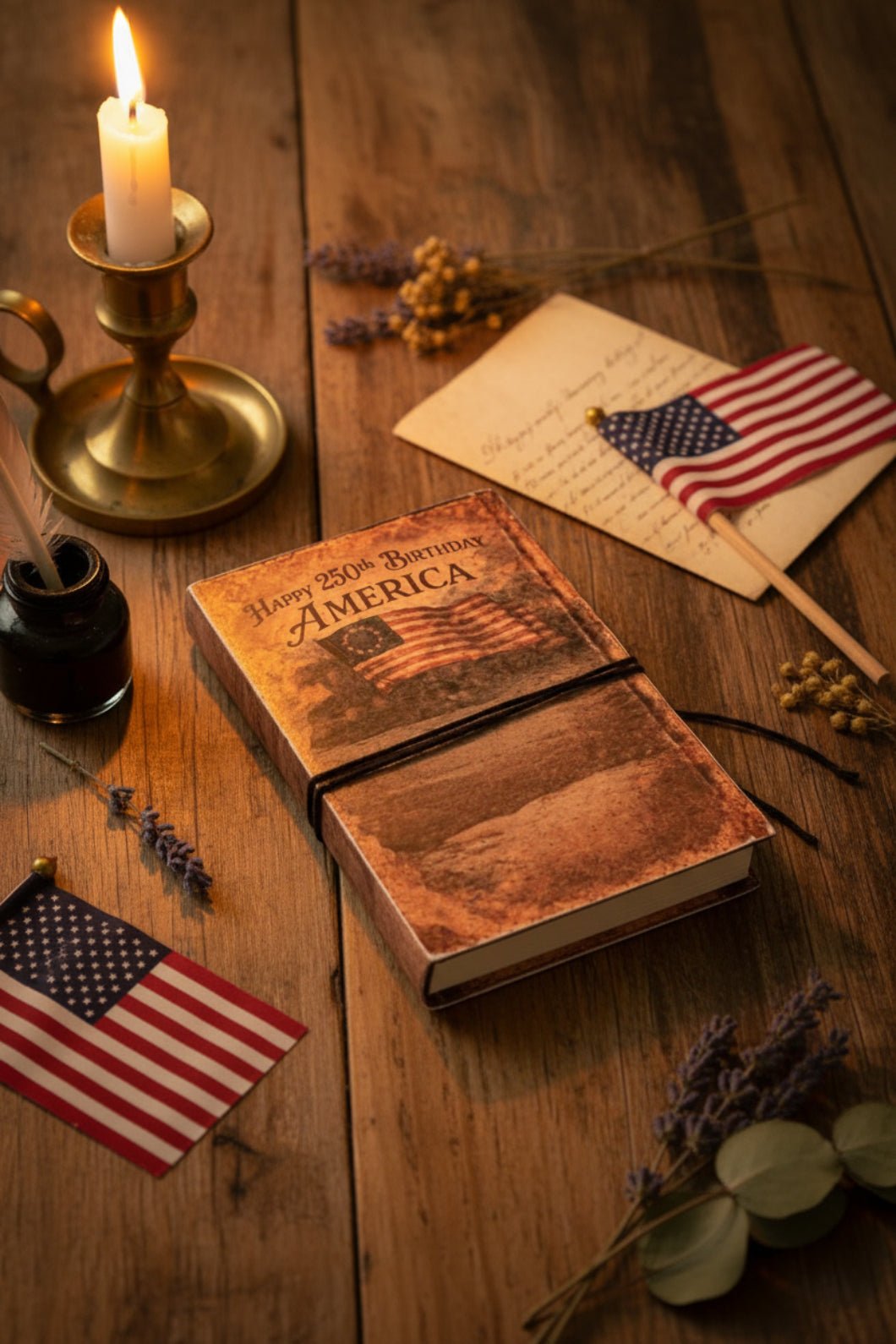 Primitive Colonial Handcrafted Vintage Look Betsy Ross 1776-2026 Book - The Primitive Pineapple Collection