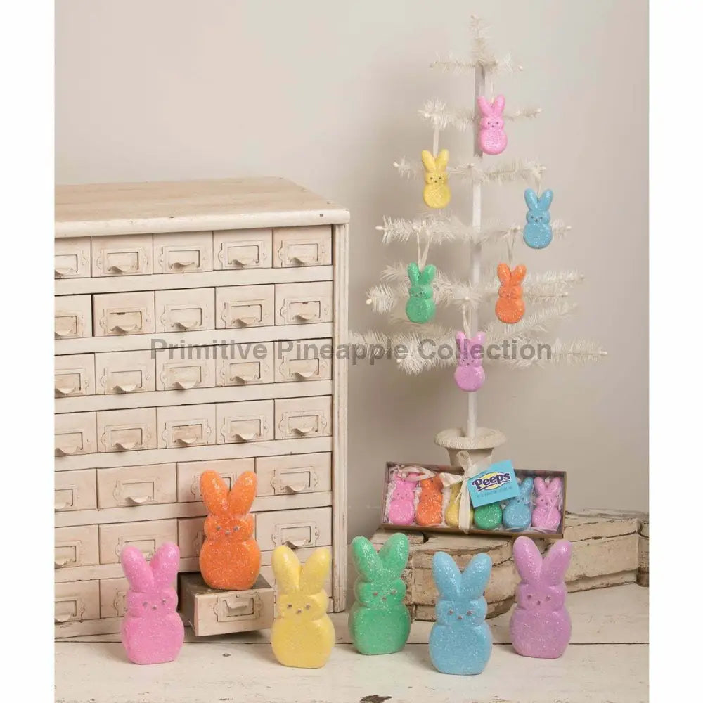 Bethany Lowe Easter 6" Marshmallow Pastel Peep Figurines 6 Colors - The Primitive Pineapple Collection