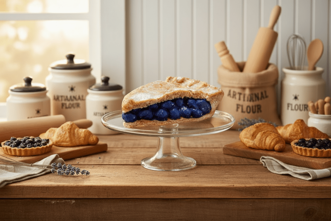 Primitive Farmhouse Handcrafted Faux Blueberry Pie Slice - The Primitive Pineapple Collection