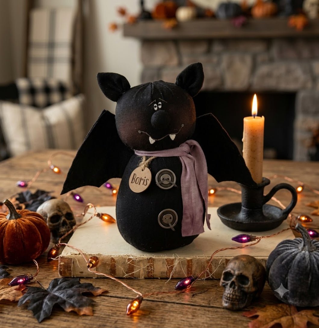 Honey and Me Halloween Boris Groovy Bat F22128 - The Primitive Pineapple Collection