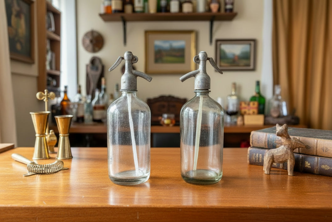 Primitive Large Vintage Glass Seltzer Bottle