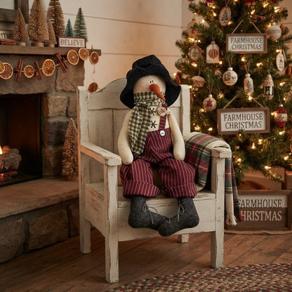 Honey and Me Christmas Felix the Curly Nose Snowman C24695 - The Primitive Pineapple Collection