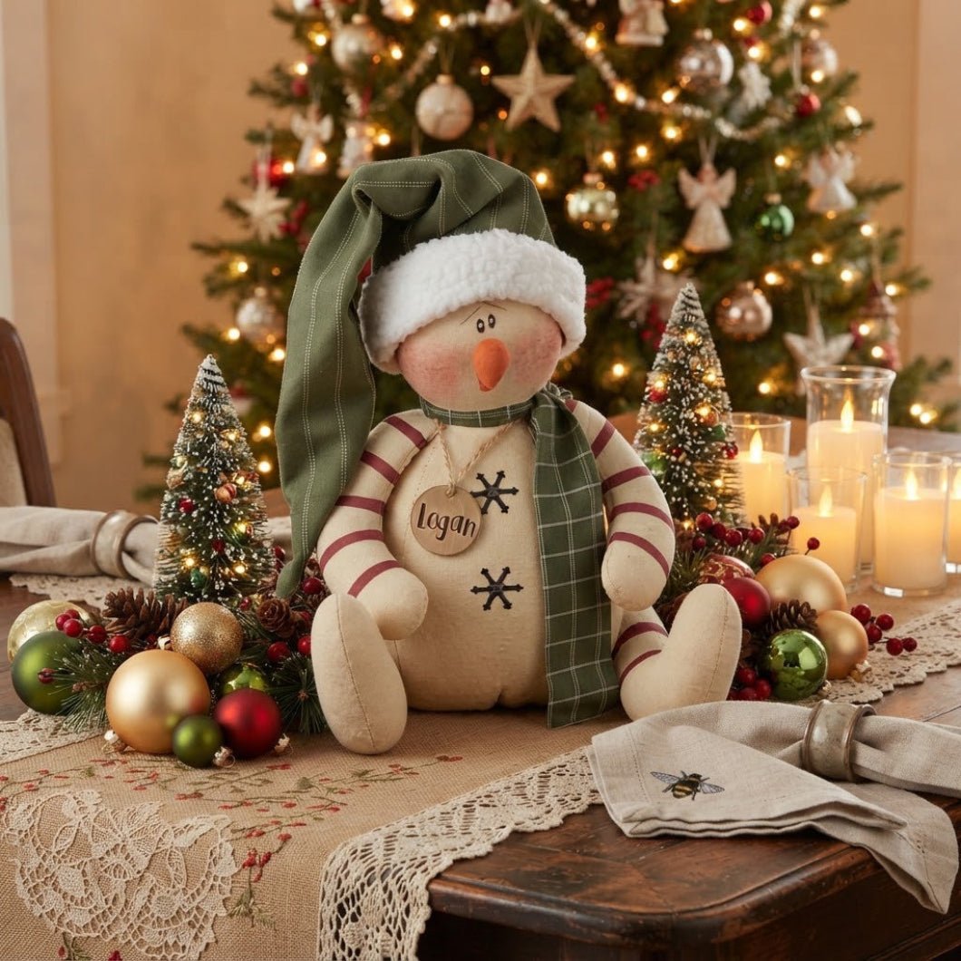 Honey and Me Christmas Logan 25th Anniversary Limited Edition Snowman - The Primitive Pineapple Collection