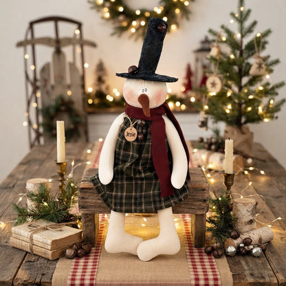 Honey and Me Jessie the Jingle Bell Snowman – 18"  Christmas Shelf Sitter