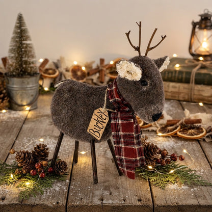 Honey and Me Buckley the White Tailed Deer – 9.5" Primitive Christmas