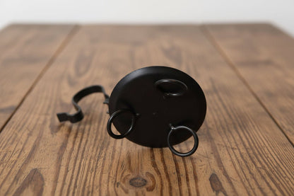 Primitive Early American Black Iron Raised Taper Holder - The Primitive Pineapple Collection