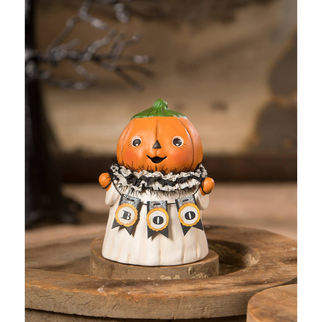 Bethany Lowe Halloween Pumpkin Head Ghostie Boo MA3073 - The Primitive Pineapple Collection