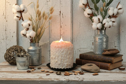 Primitive Christmas Handcrafted Electric Hearth Belgian Pecan Waffle Electric Candle - The Primitive Pineapple Collection