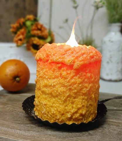 Primitive Country Handcrafted Electric Hearth Orange Cranberry Electric Candle