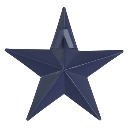 Navy Blue Distressed Metal Star Wall Decor - 4"x4" Primitive Americana Star - The Primitive Pineapple Collection